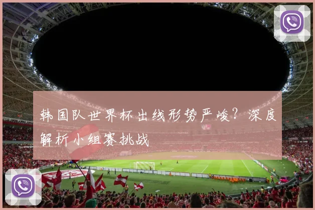 韩国队世界杯出线形势严峻?深度解析小组赛挑战